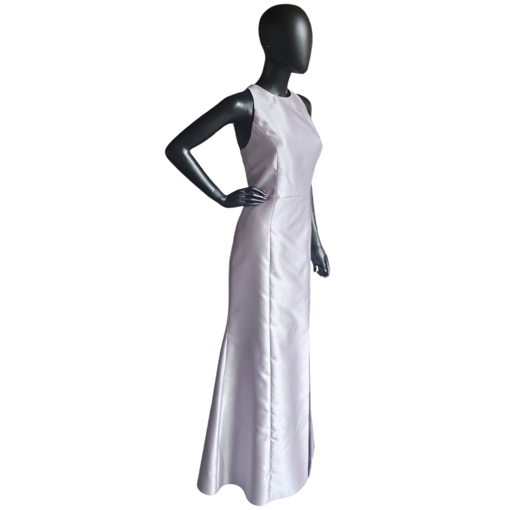 NWOT - Jewel Collar Lavender Satin Twill Formal Gown - Bella Bridesmaids